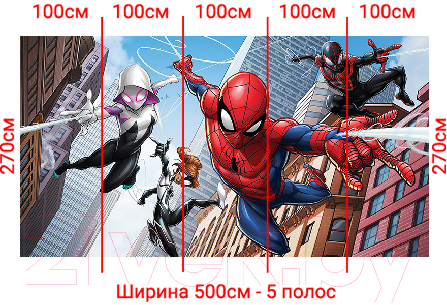 Фотообои листовые Arthata Fotooboi-SpiderMan-69 (500x270)