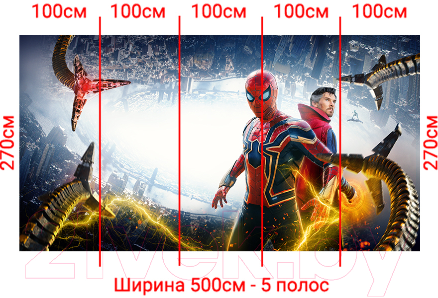 Фотообои листовые Arthata Fotooboi-SpiderMan-152 (500x270)