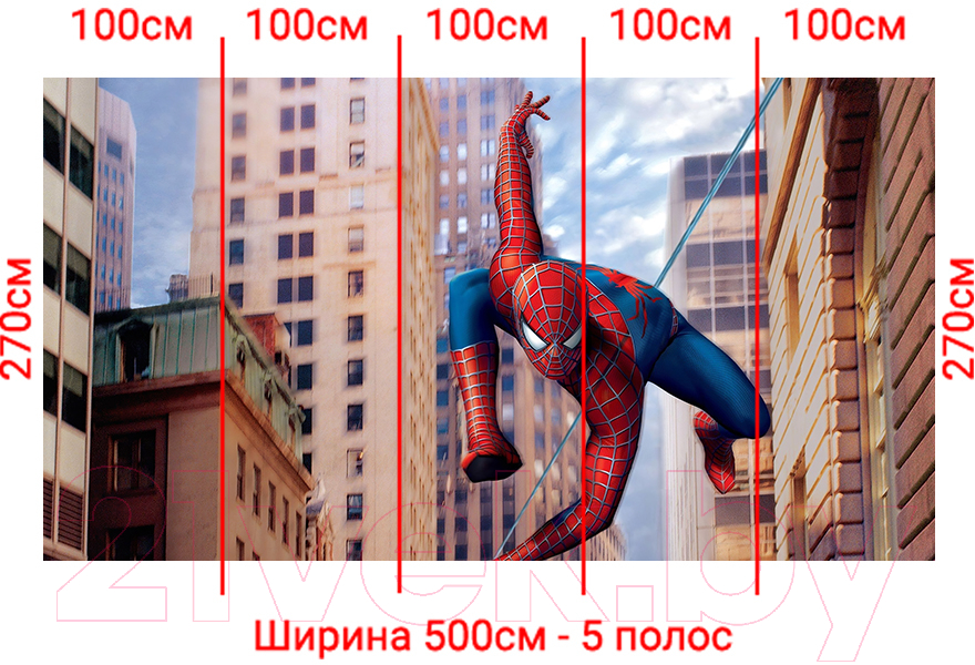 Фотообои листовые Arthata Fotooboi-SpiderMan-64 (500x270)