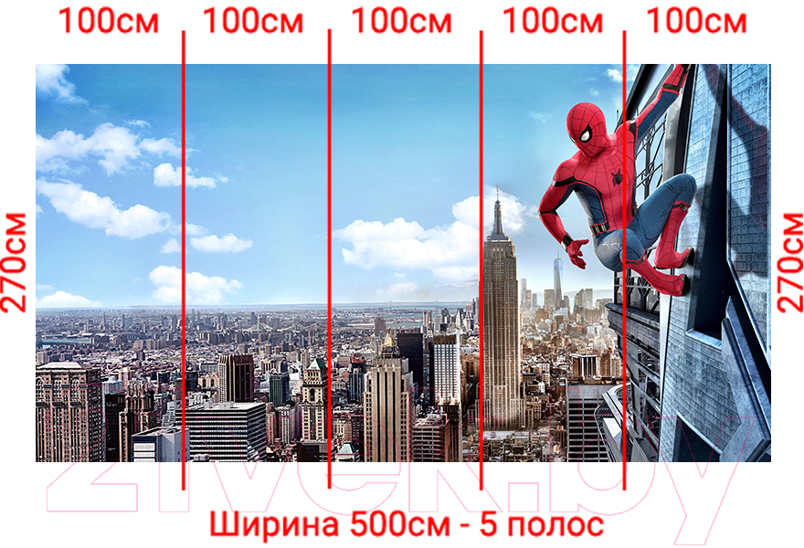 Фотообои листовые Arthata Fotooboi-SpiderMan-70 (500x270)