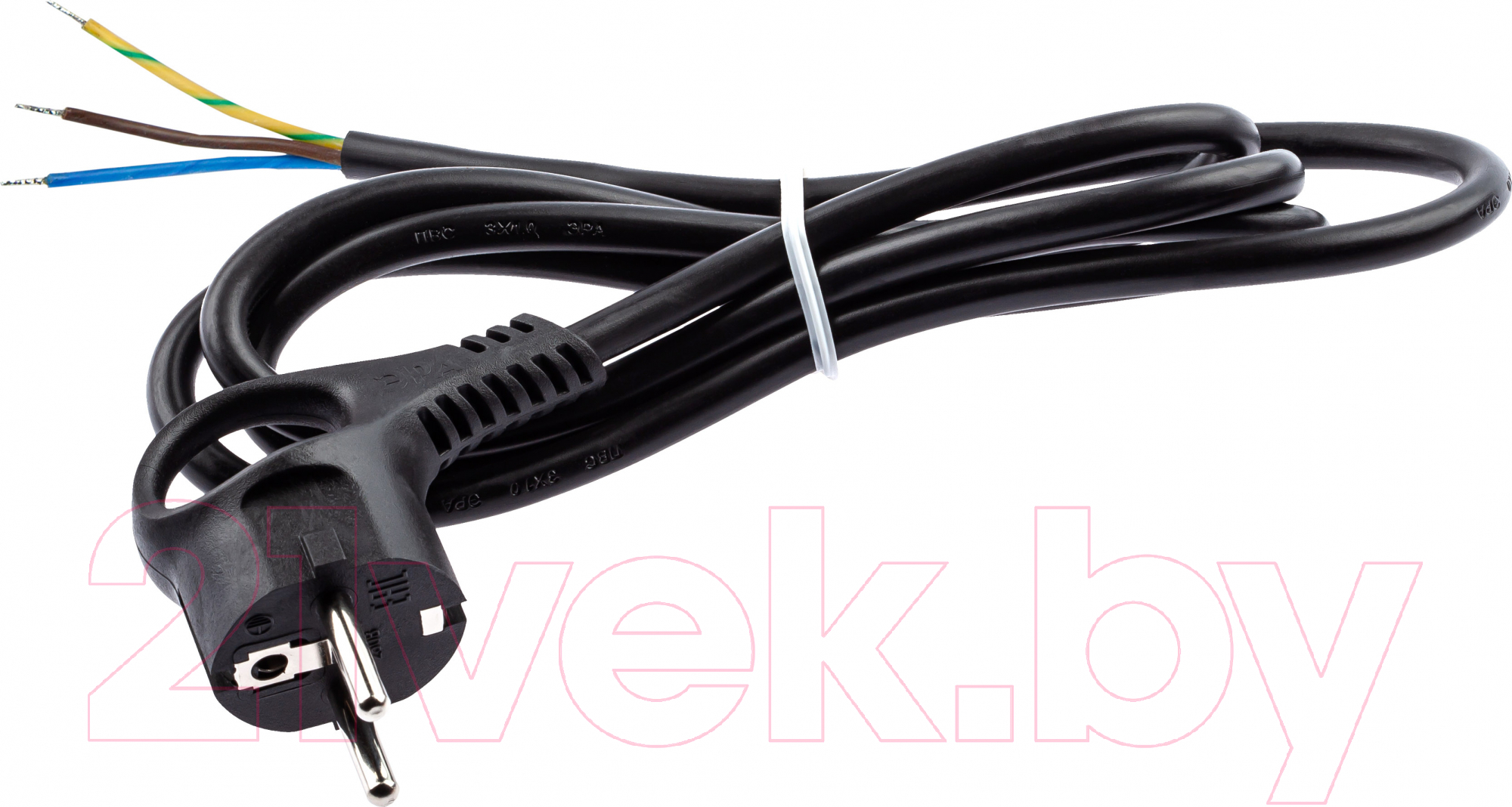 Шнур сетевой ЭРА U-3x1-5m-B / Б0048703 (черный, 5м)