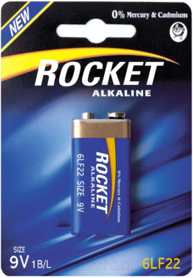 Комплект батареек Rocket 6LF22 1BL (1шт)