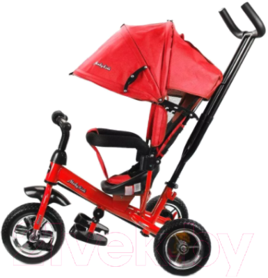 Трехколесный велосипед с ручкой Moby Kids Start / 641336 (красный)