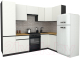 Кухонный гарнитур ВерсоМебель Эко-8 1.2x2.7 правая (белый фасадный/ст.золотистый дуб) - 