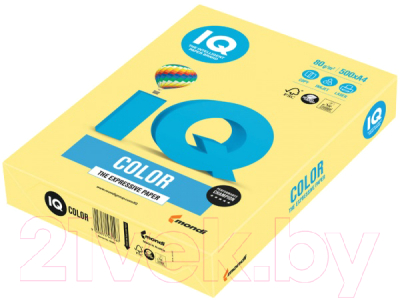 Бумага IQ Color Trend А4 80 г/м / ZG34 (500л, лимонно-желтый)