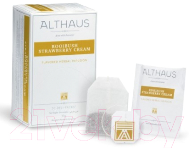 Чай пакетированный Althaus Deli Packs Rooibos Strawberry Cream (20x1,75г)