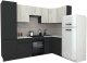 Кухонный гарнитур ВерсоМебель Эко-8 1.2x2.7 правая (дуб крафт белый/антрацит/ст.мрамор итальянский) - 