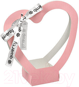 Изображение товара Пакет подарочный QWERTY Сердце / 74096 (розовый)