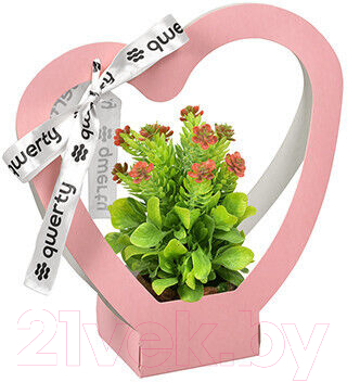 Изображение товара Пакет подарочный QWERTY Сердце / 74096 (розовый)