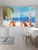 

Шторы JoyArty, Oxford DeLux Новогодний теплый пляж / pox_21501