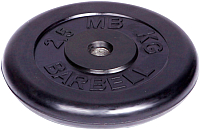 Диск для штанги MB Barbell d31мм 2.5кг (черный) - 