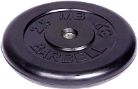 Диск для штанги MB Barbell d51мм 2.5кг (черный) - 