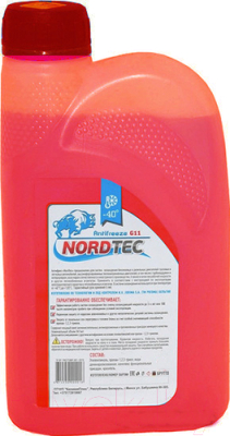 Антифриз Nordtec Концентрат G12 (1.5л, красный)