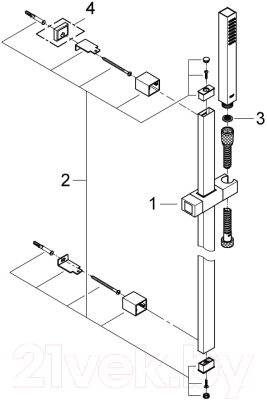 Душевой гарнитур GROHE Euphoria Cube/Stick 27891000