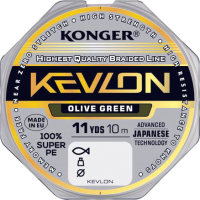 

Леска плетеная Konger, Kevlon X4 Olive Green 10м 0.12мм / 250015012