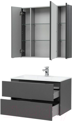 Комплект мебели для ванной Aquanet Алвита 90 / 241388