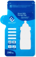 Набор пакетов для хранения молока Matwave 05.4503-25 (25шт, голубой) - 