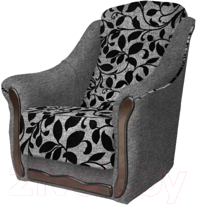 Комплект мягкой мебели Асмана Анна (рогожка листок черный/рогожка серая)