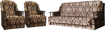 Комплект мягкой мебели Асмана Анна (деревянные подлокотники/велюр вензель)