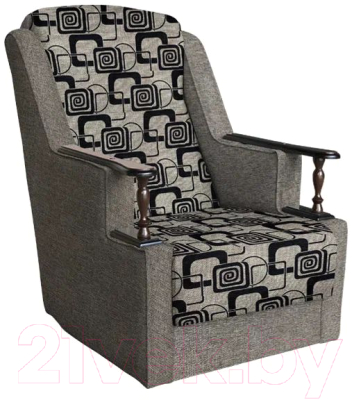 Комплект мягкой мебели Асмана Анна (деревянные подлокотники/рогожка кубики коричневые/рогожка беж)