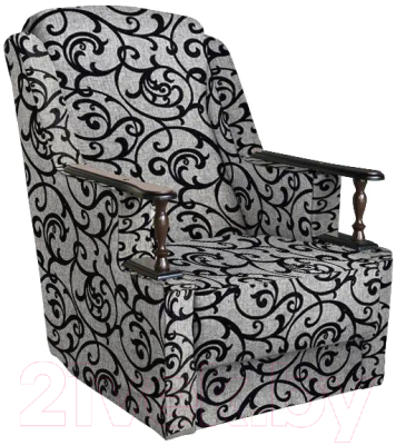Комплект мягкой мебели Асмана Анна (деревянные подлокотники/рогожка завиток черный)