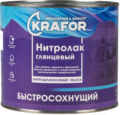 Лак Krafor НЦ-218 Мебельный (1.7кг)