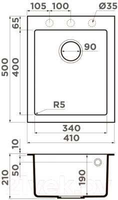 Мойка кухонная Omoikiri Bosen 41-СH (4993243)