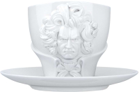 Чашка с блюдцем Tassen Talent Ludwig Van Beethoven / T80.01.01 (белый) - 