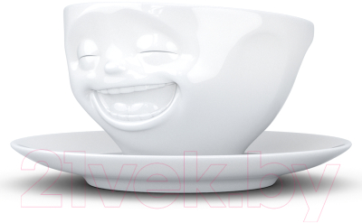 Чашка с блюдцем Tassen Laughing / T01.47.01 (белый)