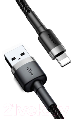 Изображение товара Кабель Baseus USB For IP / CALKLF-GG1 (1м, серый/черный)
