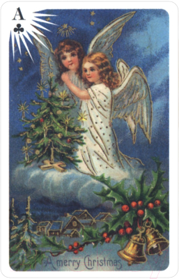 Игральные карты U.S. Games Systems Old Time Christmas Angles Playing Card Deck CAN54