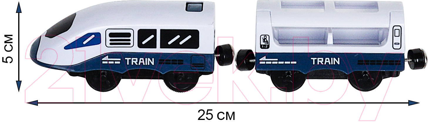 Железная дорога игрушечная Givito Мой город / G211-016 (синий)