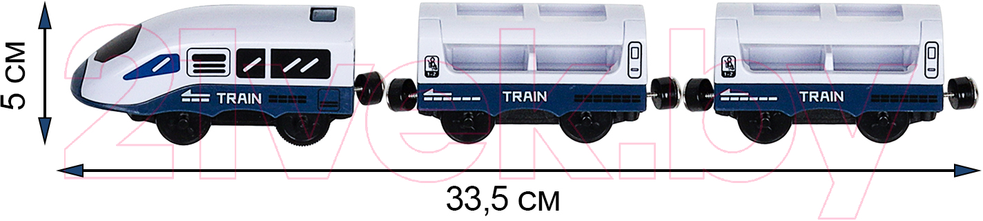 Железная дорога игрушечная Givito Мой город / G211-018 (синий)