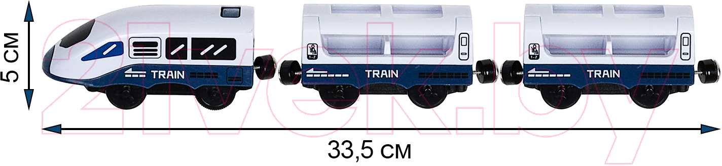 Железная дорога игрушечная Givito Мой город / G211-020 (синий)