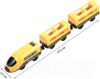 Поезд игрушечный Givito Мой город / G212-025 (желтый)