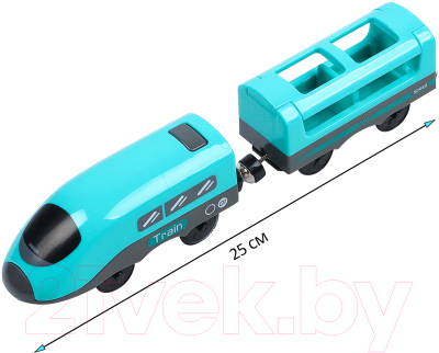 Поезд игрушечный Givito Мой город / G212-032 (бирюзовый)