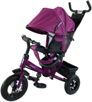 Трехколесный велосипед с ручкой Moby Kids Comfort 10x8 AIR / 649077 (фиолетовый) - 