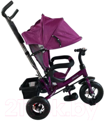 Трехколесный велосипед с ручкой Moby Kids Comfort 10x8 AIR / 649077 (фиолетовый)