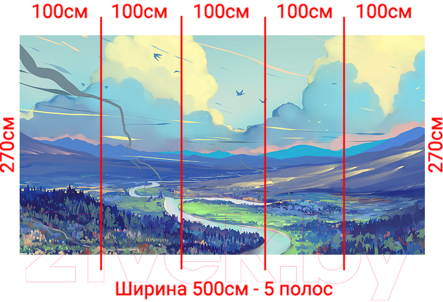 Фотообои листовые Arthata Fotooboi-Raznoe-116 (500x270)