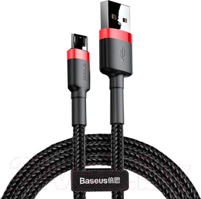 Кабель Baseus Cafule USB For Type-C 2A / CATKLF-C91 (2м, черный/красный)
