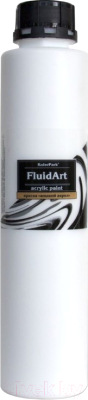 Акриловая краска KolerPark Fluid Art Жидкий акрил (800мл, белый)