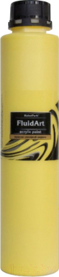Акриловая краска KolerPark Fluid Art Жидкий акрил (800мл, желтый)
