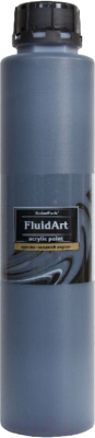 Акриловая краска KolerPark Fluid Art Жидкий акрил (800мл, черный)