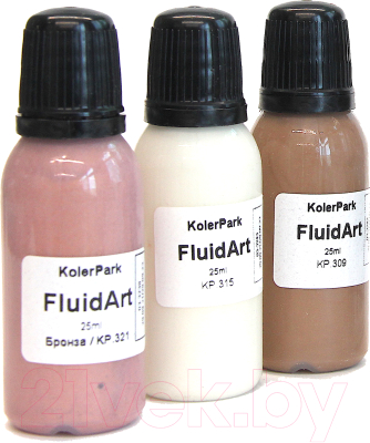Набор красок KolerPark Fluid Art Дюны Жидкий акрил (3x25мл)