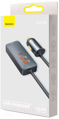 Зарядное устройство автомобильное Baseus CCBT-A0G (серый)