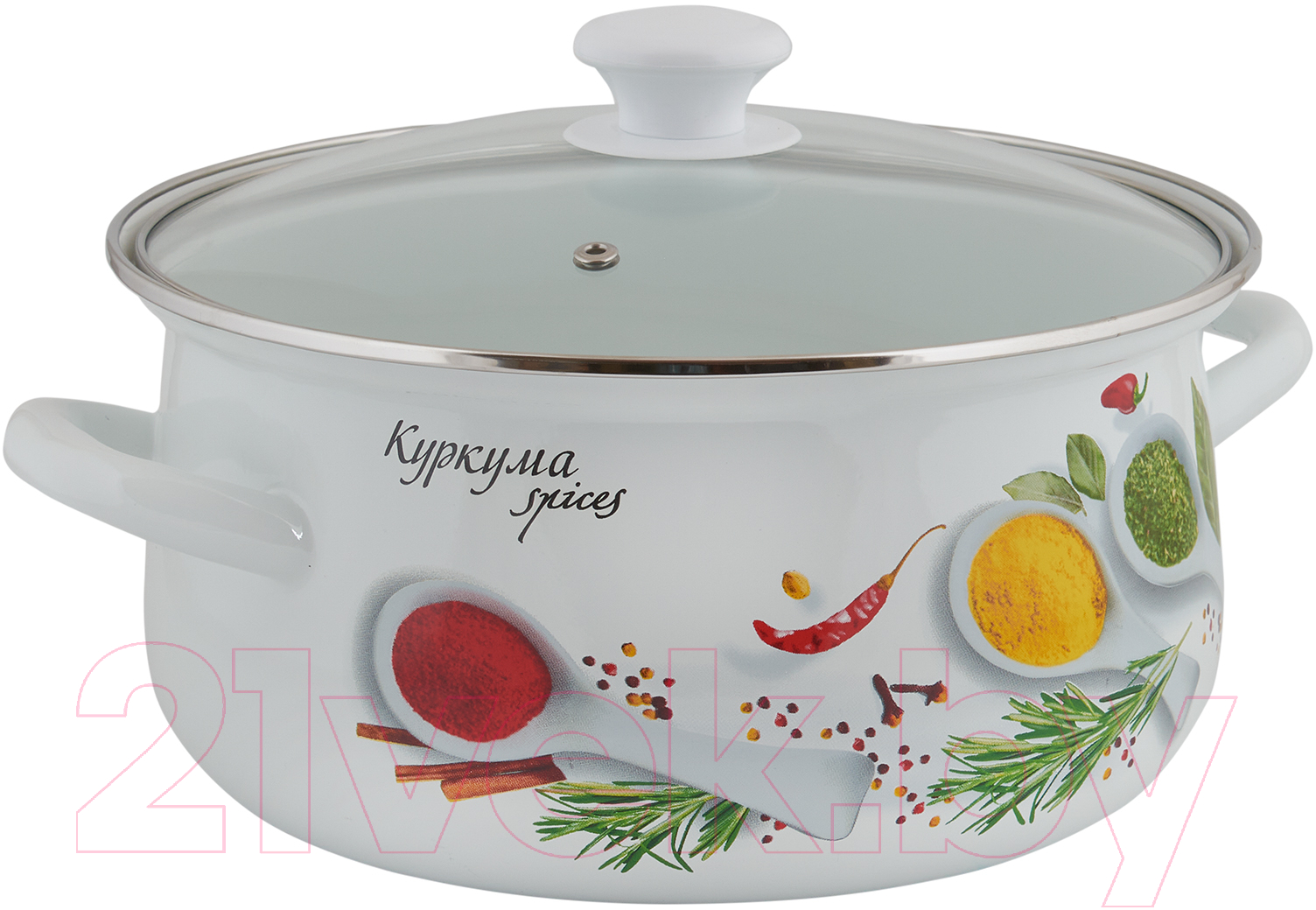 Набор кастрюль КМЗ Куркума 1 Экстра (3шт, белый) — фото 3