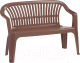 Миниатюра изображения товара Скамья пластиковая Альтернатива Престиж / М5932 (темно-коричневый)