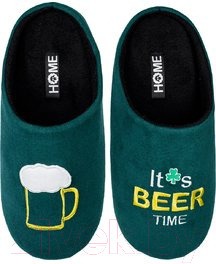 Тапочки домашние HOME Line 04Т-104 (р.40-41, Beer Time, изумруд)