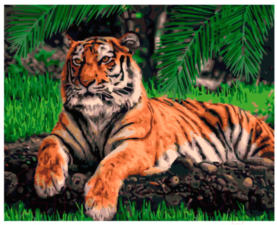Картина по номерам Lori Грациозный тигр / Кпн-231