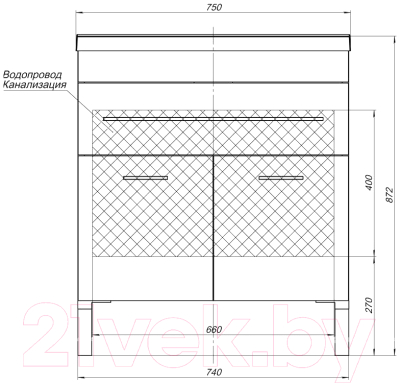 Комплект мебели для ванной Aquanet Верона New 75 / 231034